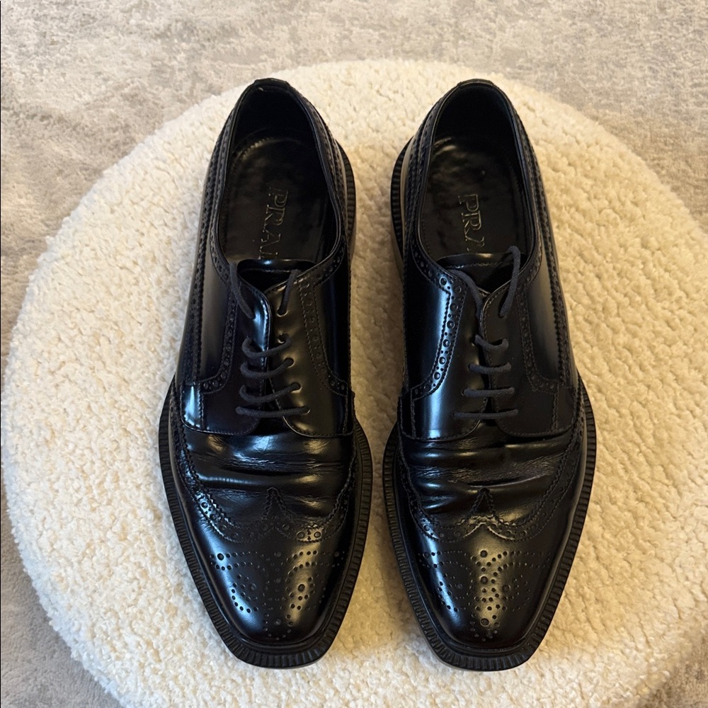 Prada Black Men's Oxford Brogues - Picture 2 of 5